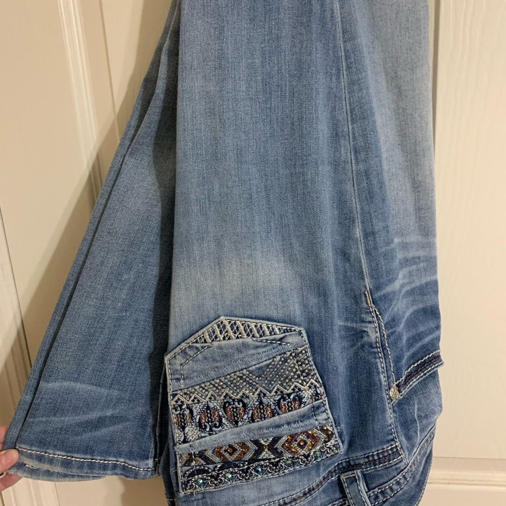 Miss Me- Embroidered Blue Jeans